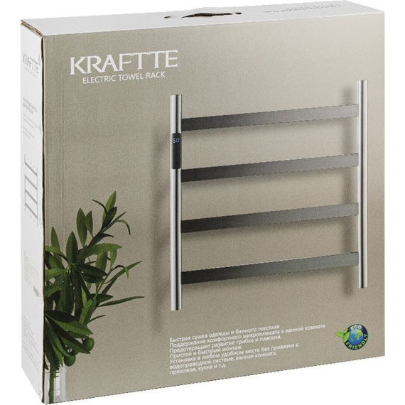 Полотенцесушитель электрический Kraftte П4 450x500 мм 44041, бронза - фото 2