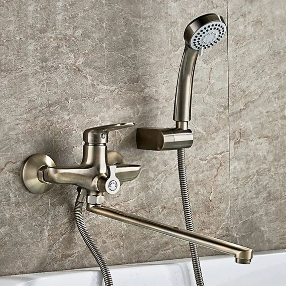 Смеситель для ванны Ledeme L2248C с душевым гарнитуром, бронза - фото 11