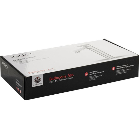 Смеситель для раковины высокий Magnus 8402, графит - фото 2