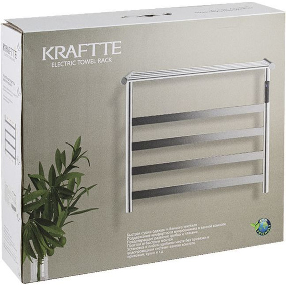 Полотенцесушитель электрический Kraftte с полкой П5 550x500 мм 44021, бронза - фото 4