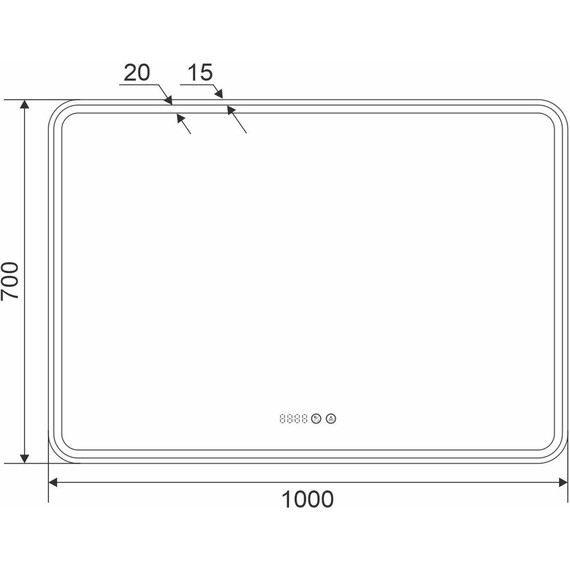 Зеркало Mirsant Harmony 100 см - фото 4