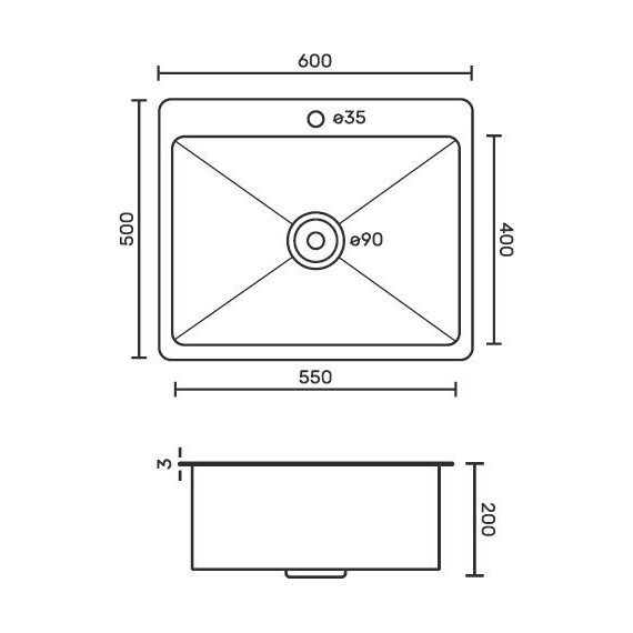 Кухонная мойка Fabia Profi 60503G 0.8 мм, графит - фото 10
