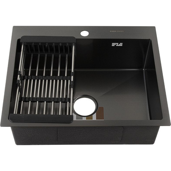Кухонная мойка Fabia Profi 60503G 0.8 мм, графит - фото 2