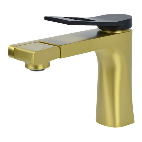 Смеситель для раковины Bronze de Luxe Element EL02XGB, матовое золото/черный - фото 