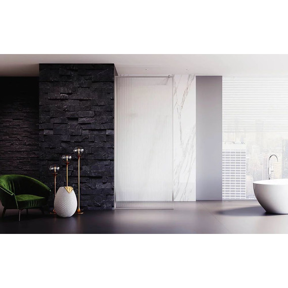 Душевая перегородка Veconi Korato 90 см KR81F-90-08-C4 (стекло 8 мм) с кронштейном в комплекте, хром/матовое - фото 2