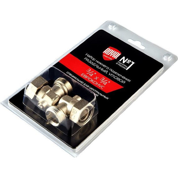 Набор нижнего подключения угловой раздельный Royal Thermo 3/4х3/4ЕК RTE 07.0021 - фото 