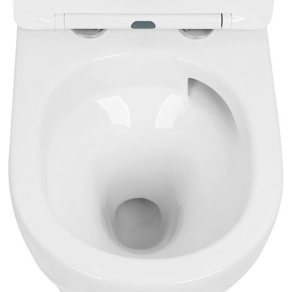 Унитаз подвесной безободковый Abber Bequem AC1100T с тонкой крышкой микролифт (Система смыва торнадо), Цвет производителя: белый - фото 10
