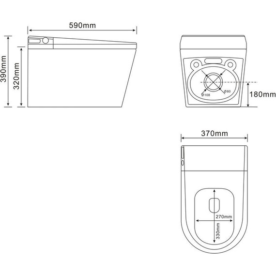 Электронный импульсный унитаз-биде Abber Bequem AC1119S с крышкой микролифт - фото 13