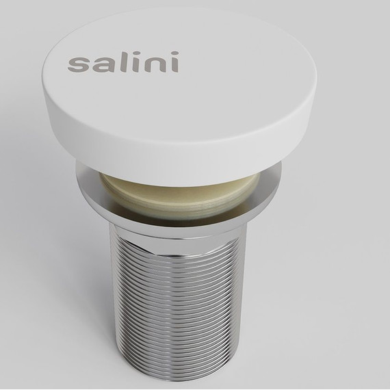 Донный клапан Salini D 504 16222WG, белый матовый (материал S-Sense) - фото 