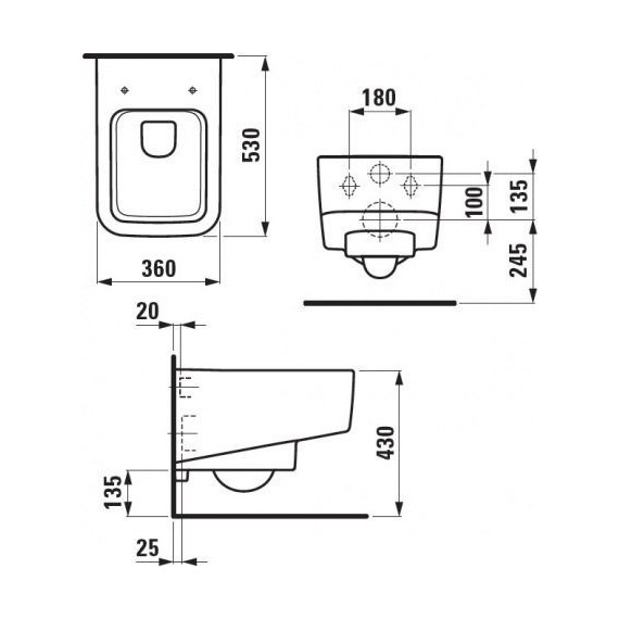Унитаз подвесной безободковый Laufen Pro S rimlless 8.2096.2.000.000.1 - фото 6