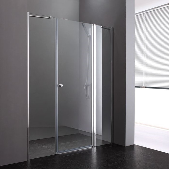 Душевая дверь Cezares 165 см ELENA-W-B-13-80+60/30-C-Cr, хром/прозрачное - фото 