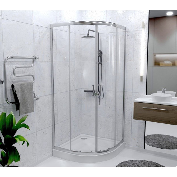 Душевое ограждение Радомир Смарт 90x90 см, хром/прозрачное - фото 