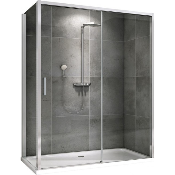 Душевое ограждение Abber Komfort 160х100 см AG93160-S102 (стекло 8 мм) хром/прозрачное - фото 