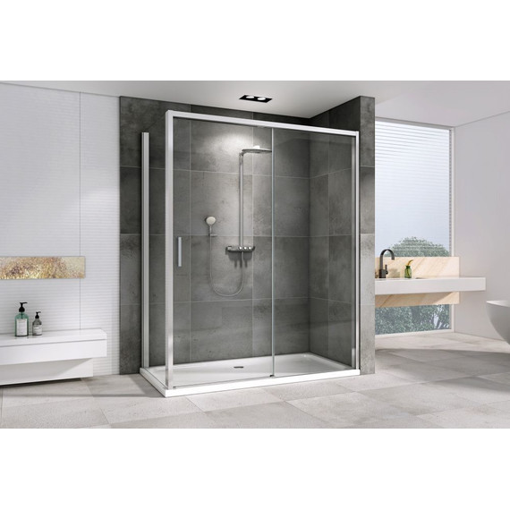 Душевое ограждение Abber Komfort 160х100 см AG93160-S102 (стекло 8 мм) хром/прозрачное - фото 2