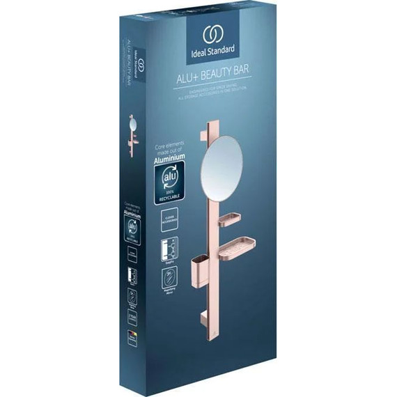 Стойка с мыльницей и зеркалом Ideal Standard BD589RO, розовый - фото 4