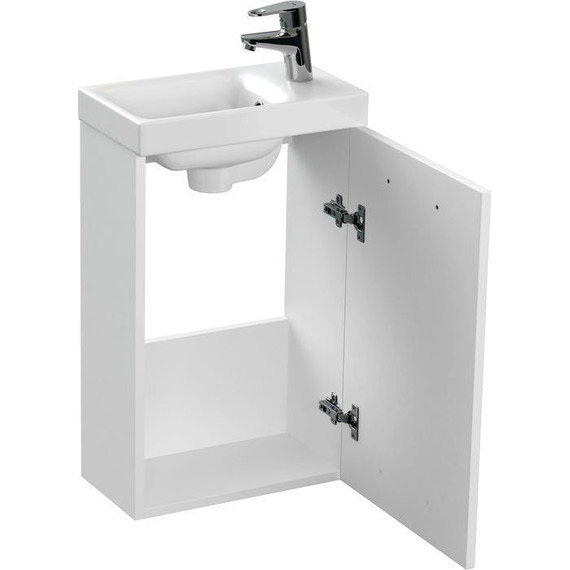 Тумба подвесная с раковиной Cersanit Lara 40 см SZ-LARA-CO40/Wh (раковина Como 40) белый - фото 11