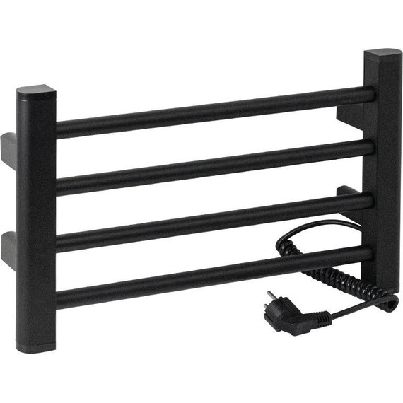 Полотенцесушитель электрический Brimix П4 500x300 мм 08120B, чёрный - фото 