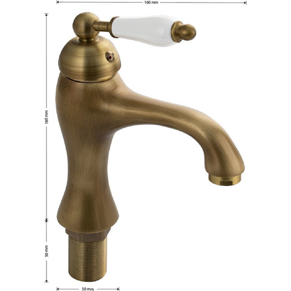 Смеситель для раковины Brimix 1531, бронза - фото 5