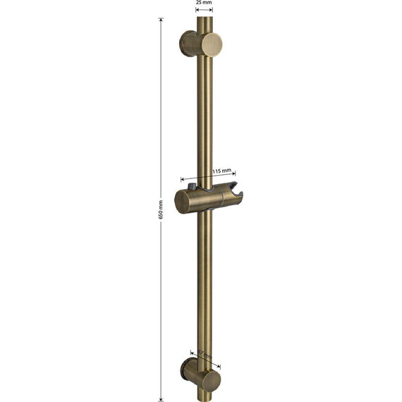 Душевая штанга Magnus 9256, бронза - фото 3