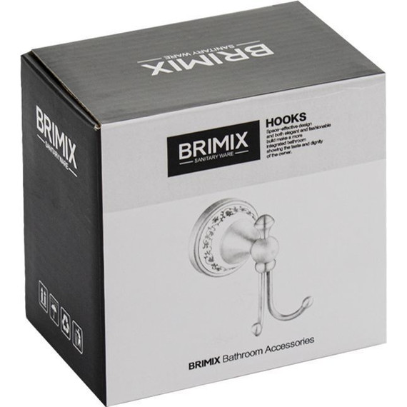 Двойной крючок Brimix 94114, цвет бронза - фото 3