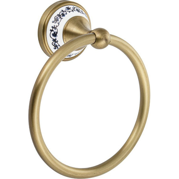Кольцо для полотенец Brimix 94147, цвет бронза - фото 