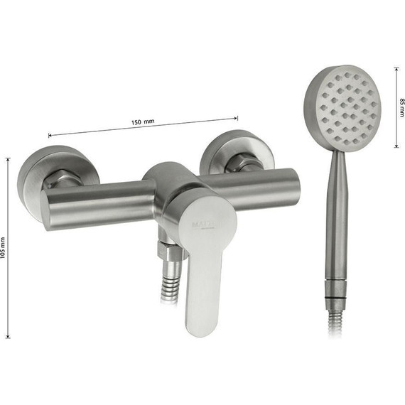 Смеситель для душа Magnus 9192, сатин - фото 5