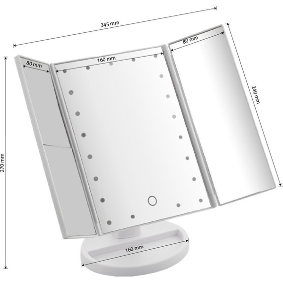 Зеркало косметическое настольное Санакс 75271, белый - фото 6