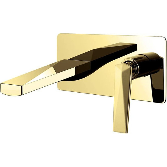 Смеситель для раковины настенный Boheme Venturo 385 (со скрытой частью) золото, Цвет производителя: золото - фото 
