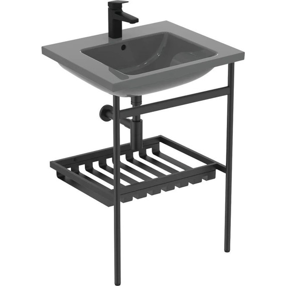 Консоль Ideal Standard Conca E2531XG с раковиной I Life B T460558, чёрный/серый - фото 