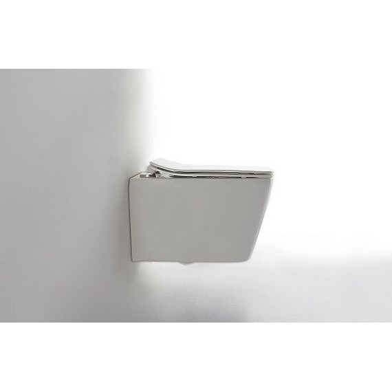 Унитаз подвесной безободковый CeramaLux TR5170 с тонкой крышкой микролифт (система смыва Торнадо) - фото 3