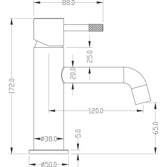 Смеситель для раковины Boheme Uno 461-WG, white gold, Цвет производителя: white gold - фото 2