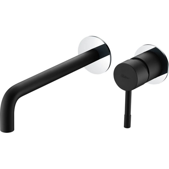 Смеситель для раковины настенный Boheme Uno 465-BCR (со скрытой частью) black chrome, Цвет производителя: black chrome - фото 