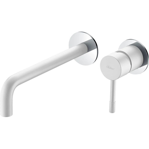 Смеситель для раковины настенный Boheme Uno 465-WCR (со скрытой частью) white chrome, Цвет производителя: white chrome - фото 