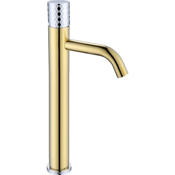 Смеситель для раковины высокий Boheme Stick 122-GCR, gold chrome, Цвет производителя: gold chrome - фото 