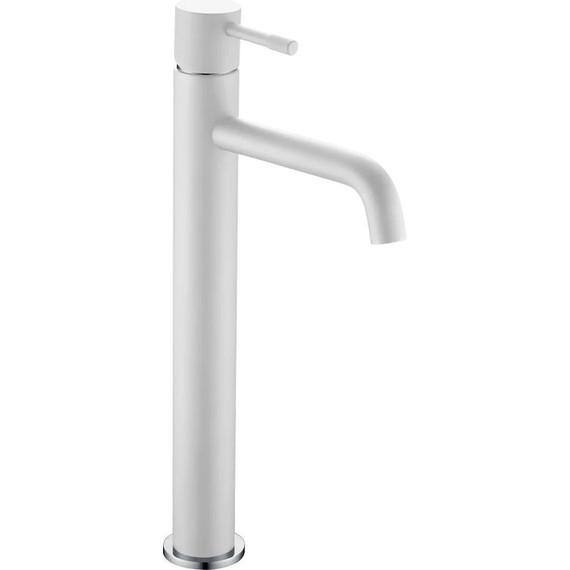 Смеситель для раковины высокий Boheme Uno 462-WCR, white chrome, Цвет производителя: white chrome - фото 