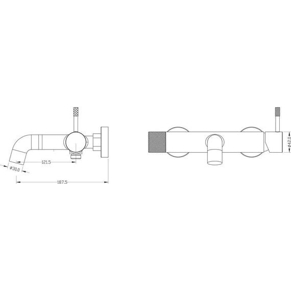 Смеситель для ванны Boheme Uno 463-BG, чёрный/золото, Цвет производителя: чёрный, золото - фото 3
