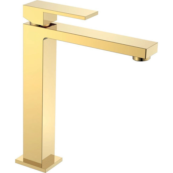 Смеситель для раковины высокий Boheme Qubic 472-G, gold, Цвет производителя: gold - фото 