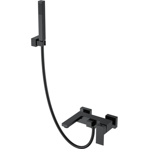 Смеситель для ванны Boheme Qubic 473-B, чёрный матовый, Цвет производителя: чёрный матовый - фото 