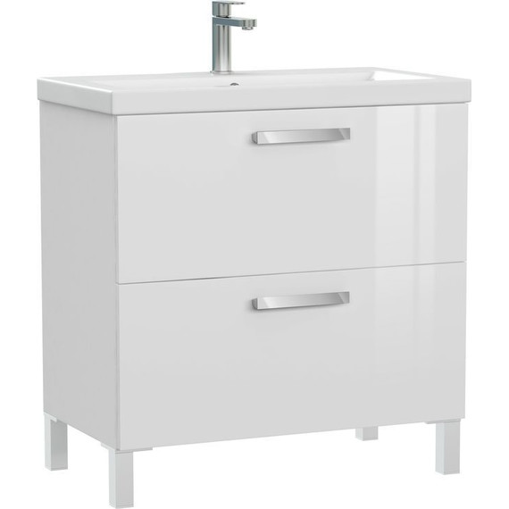 Тумба подвесная/напольная с раковиной Cersanit Melar 70 см 64129, белый - фото 