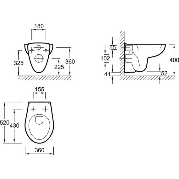 Инсталляция с подвесным унитазом комплект: Jacob Delafon Brive E21733RU-00 с подвесным унитазом, сиденье микролифт, кнопка смыва хром - фото 2