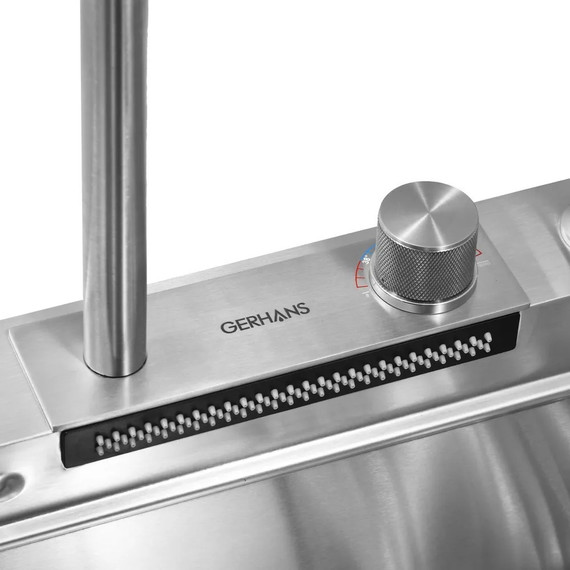 Кухонная мойка Gerhans K37545 1 мм, нержавеющая сталь (НОВИНКА 2024), Цвет производителя: нержавеющая сталь - фото 14