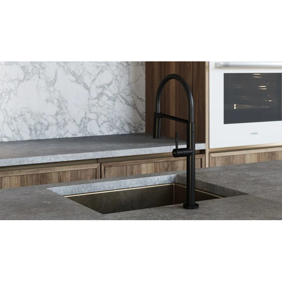 Смеситель для кухни Boheme Uno 114-B, чёрный матовый, Цвет производителя: чёрный матовый - фото 2