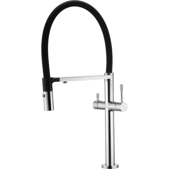 Смеситель для кухни Boheme Uno 115-CR, black chrome, Цвет производителя: black chrome - фото 