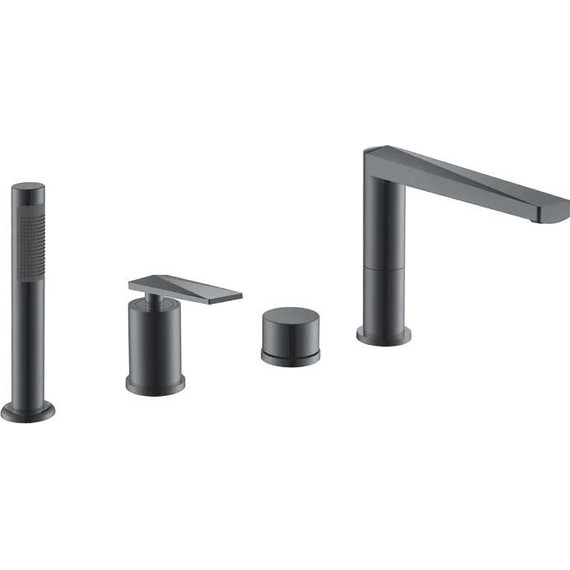 Смеситель для ванны Boheme Venturo 370-SGM, shine gun metal, Цвет производителя: shine gun metal - фото 