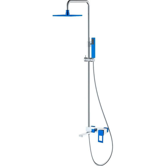 Душевая стойка Boheme Q 148-CRUW, blue chrome, Цвет производителя: blue chrome - фото 