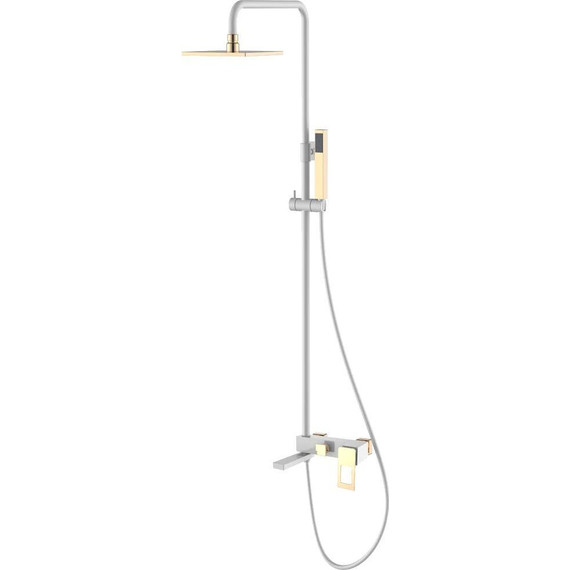 Душевая стойка Boheme Q 148-WG, white gold, Цвет производителя: white gold - фото 