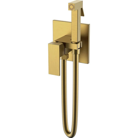 Набор для гигиенического душа Boheme Qubic 477-BR, бронза, Цвет производителя: бронза - фото 