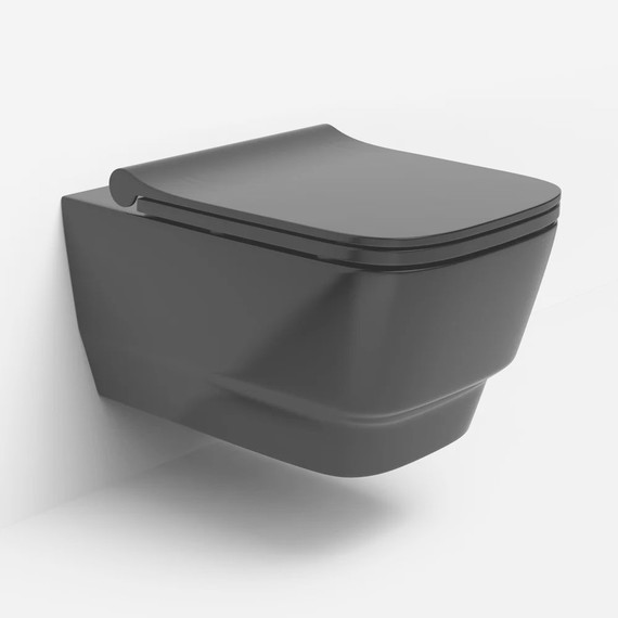 Унитаз подвесной безободковый Boheme Bello 971-B, чёрный матовый, Цвет производителя: чёрный матовый - фото 2