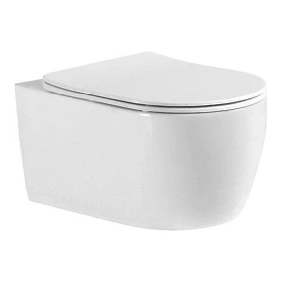 Инсталляция с подвесным унитазом комплект: Loranto 4501 с подвесным безободковым унитазом Aquatek Европа AQ1106-00 сиденье микролифт - фото 2