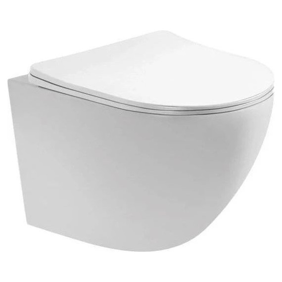 Инсталляция с подвесным унитазом комплект: Loranto 4501 с подвесным безободковым унитазом Aquatek Европа AQ1900-00 сиденье микролифт - фото 2